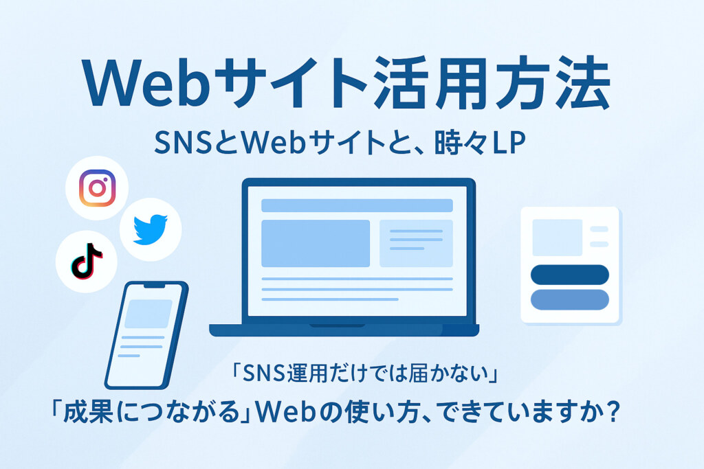 Webサイト活用方法 SNSとWebサイトと、時々LP